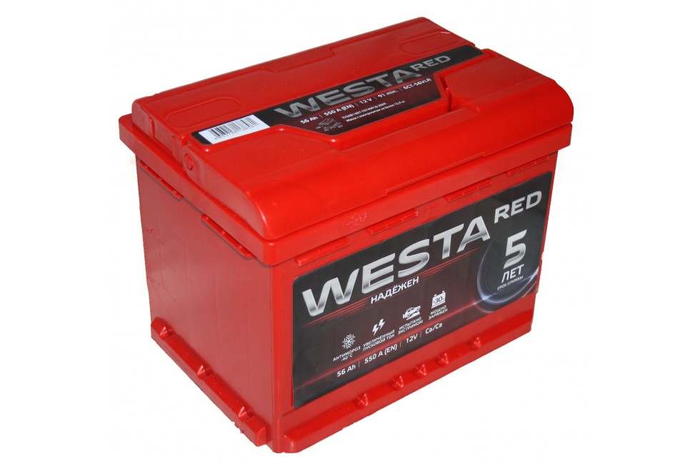 Аккумулятор Westa RED 56 a/h 550A
